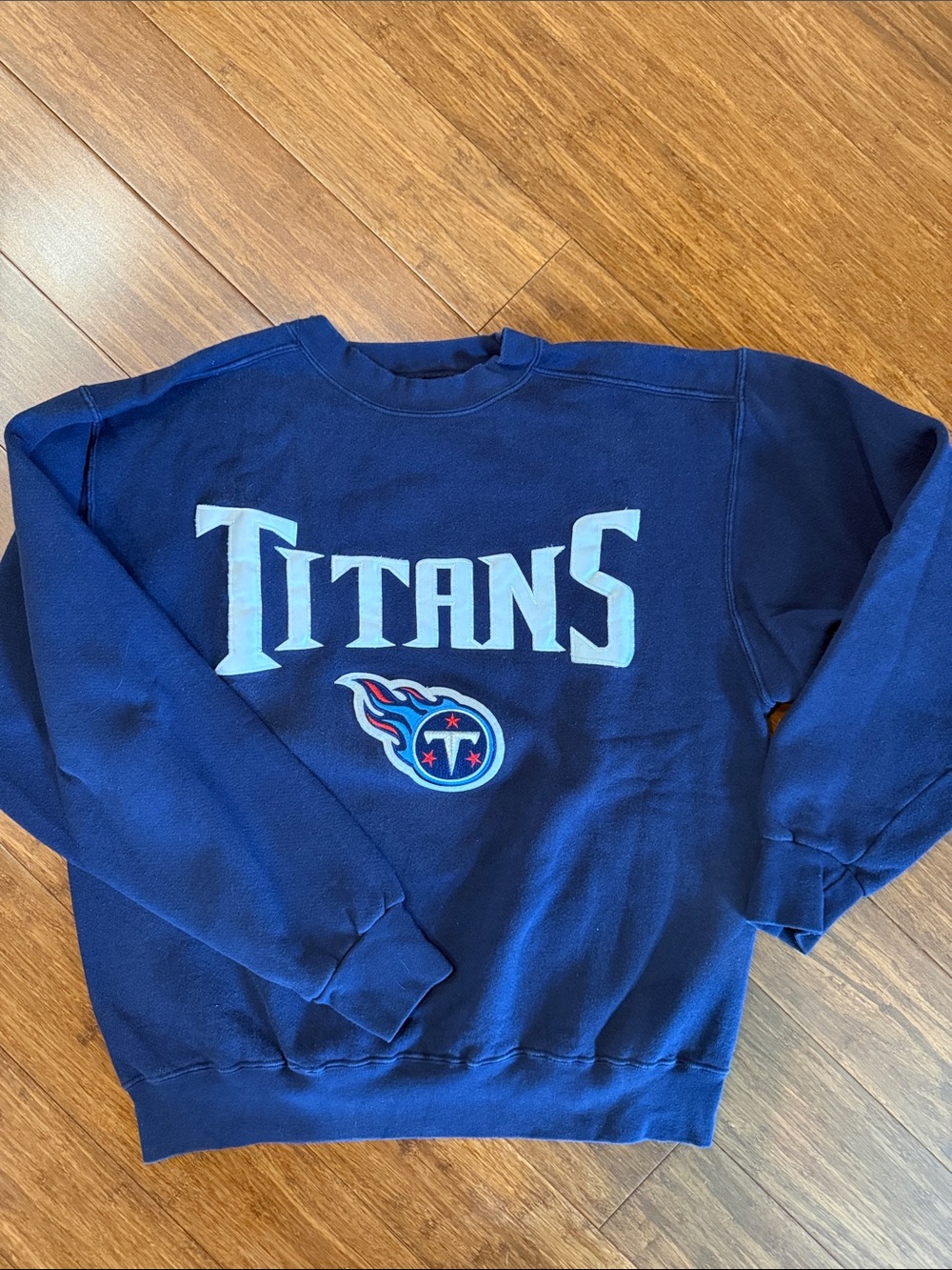 Majestic Navy Blue Titans Crewneck Sweatshirt
